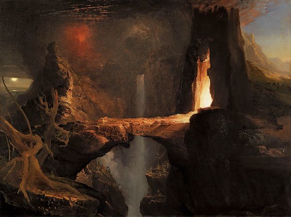 Expulsion Moon and Firelight 1828 | Oil Painting Reproduction