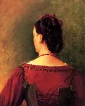 Head of a Roman Woman, From Nature 1832 By Thomas Cole