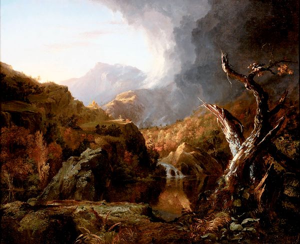Landscape with Dead Tree 1828 by Thomas Cole | Oil Painting Reproduction