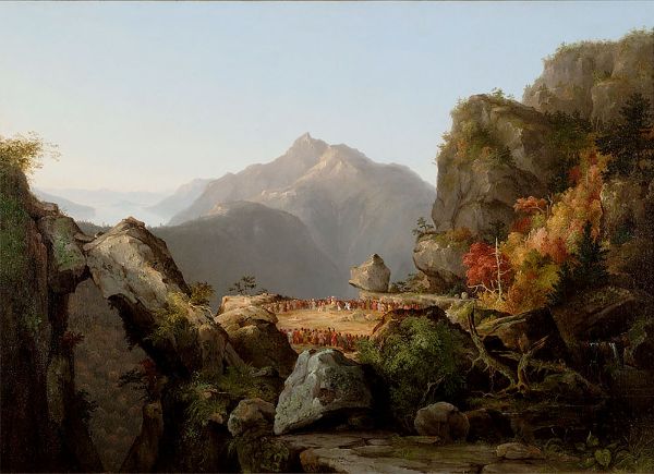 Last of the Mohicans 1827 by Thomas Cole | Oil Painting Reproduction