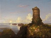 Romantic Landscape with Ruined Tower 1838 By Thomas Cole
