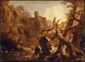 Salvator Rosa Sketching Banditti c1832 By Thomas Cole