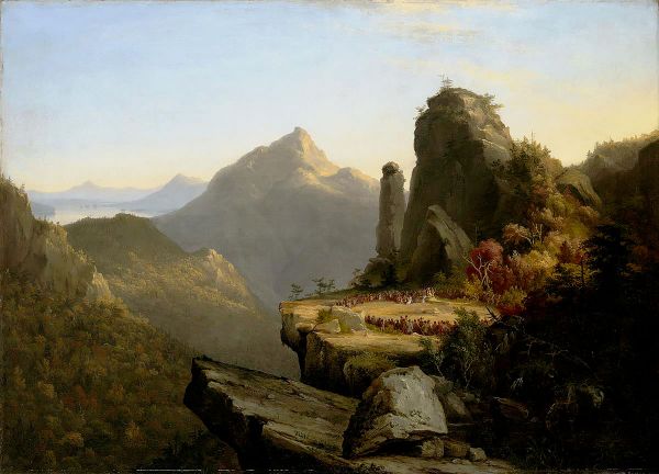 Scene from the Last of the Mohicans Cora Kneeling at the Feet of Tanemund | Oil Painting Reproduction