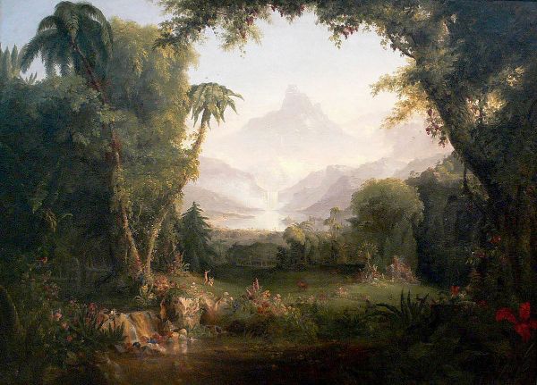 The Garden of Eden 1828 by Thomas Cole | Oil Painting Reproduction
