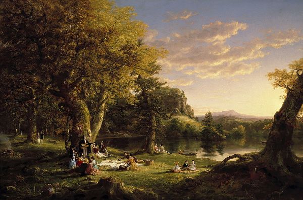 The Pic Nic 1846 by Thomas Cole | Oil Painting Reproduction