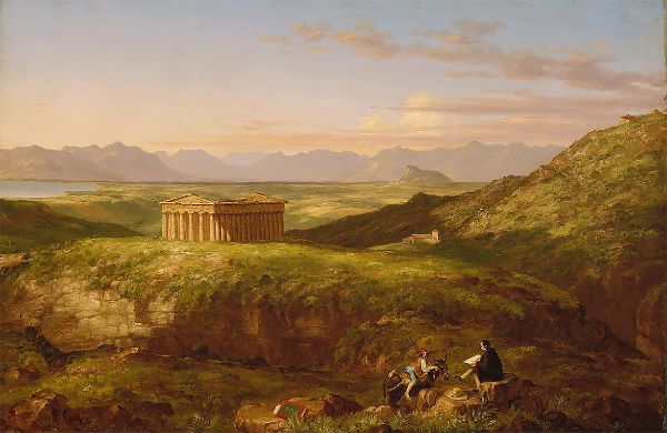 The Temple of Segesta 1843 by Thomas Cole | Oil Painting Reproduction