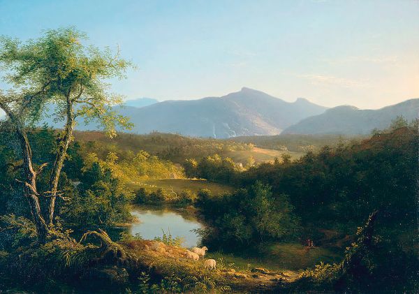 View near the Village of Catskill 1827 | Oil Painting Reproduction