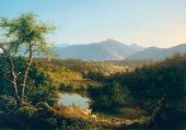 View near the Village of Catskill 1827 By Thomas Cole