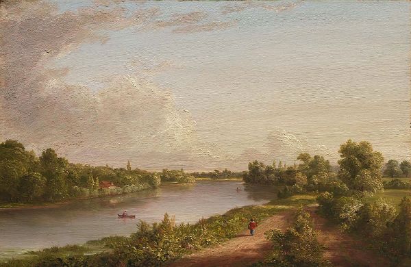 View of the Thames 1845 by Thomas Cole | Oil Painting Reproduction
