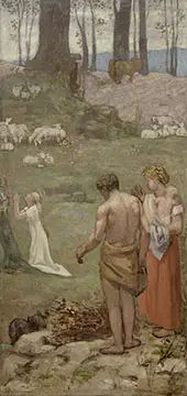The Childhood of St.Genevieve By Puvis de Chavannes