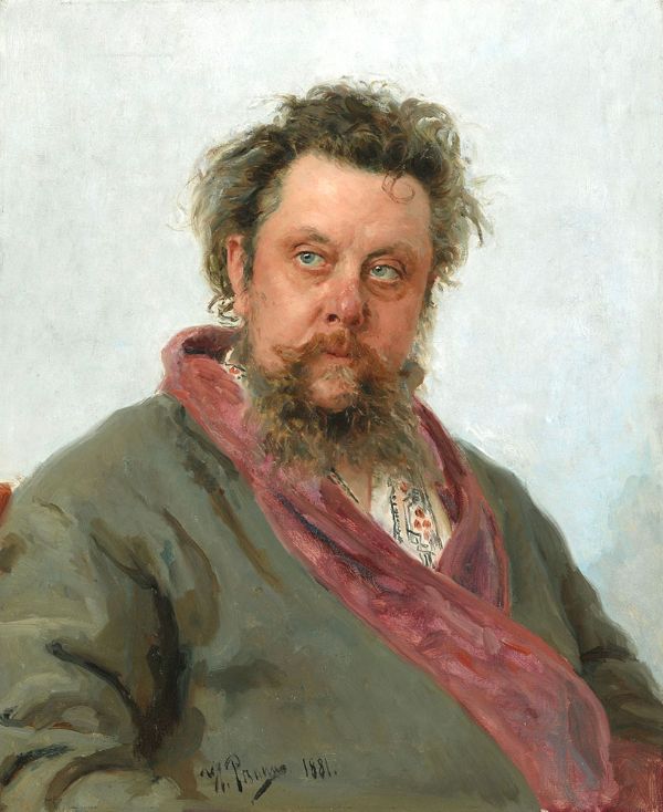 Portrait of M P Mussorgsky 1881 by Ilya Repin | Oil Painting Reproduction