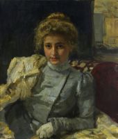 The Blonde Woman Portrait of Tevashova By Ilya Repin