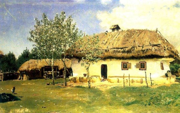 Ukrainian Peasant House 1880 by Ilya Repin | Oil Painting Reproduction