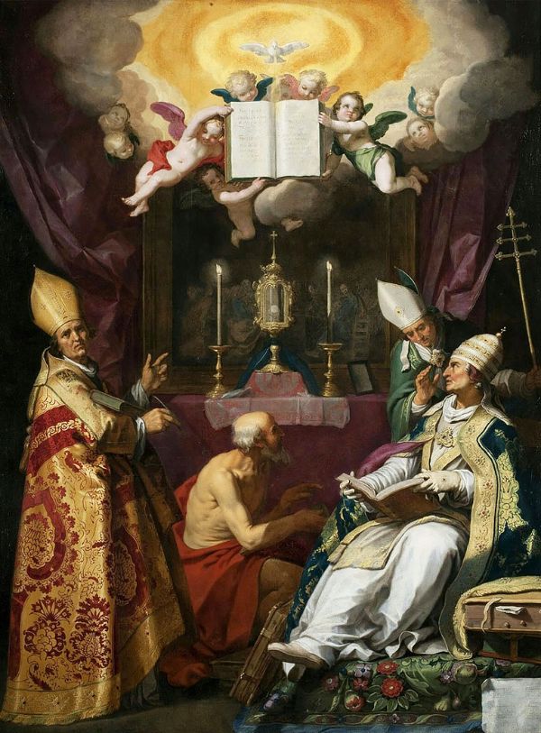 Four Church Fathers 1632 by Abraham Bloemaert | Oil Painting Reproduction