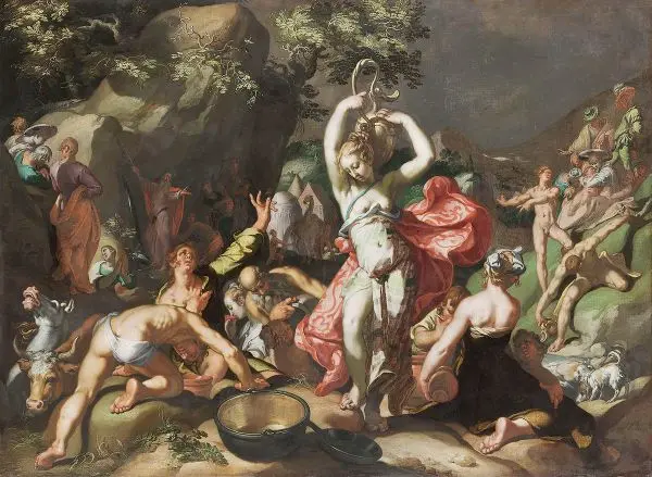 Moses Striking the Rock 1596 By Abraham Bloemaert