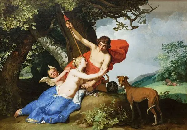 Venus and Adonis 1632 By Abraham Bloemaert
