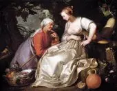 Vertumnus and Pomona 1620 By Abraham Bloemaert