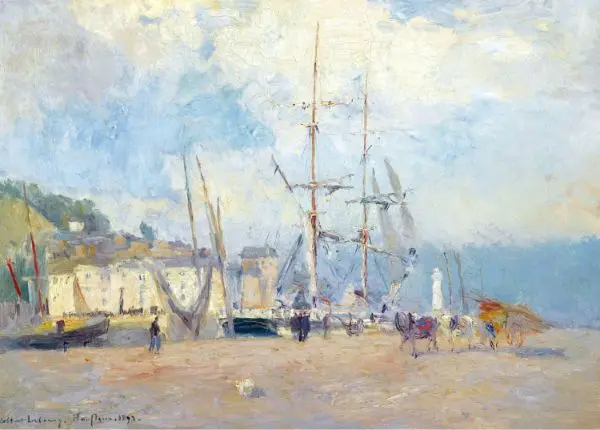 At the Port at Honfleur 1893 By Albert Lebourg