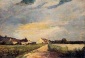 Landscape with Houses 1873 By Albert Lebourg
