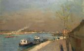 Quay of the Seine Spring Morning By Albert Lebourg