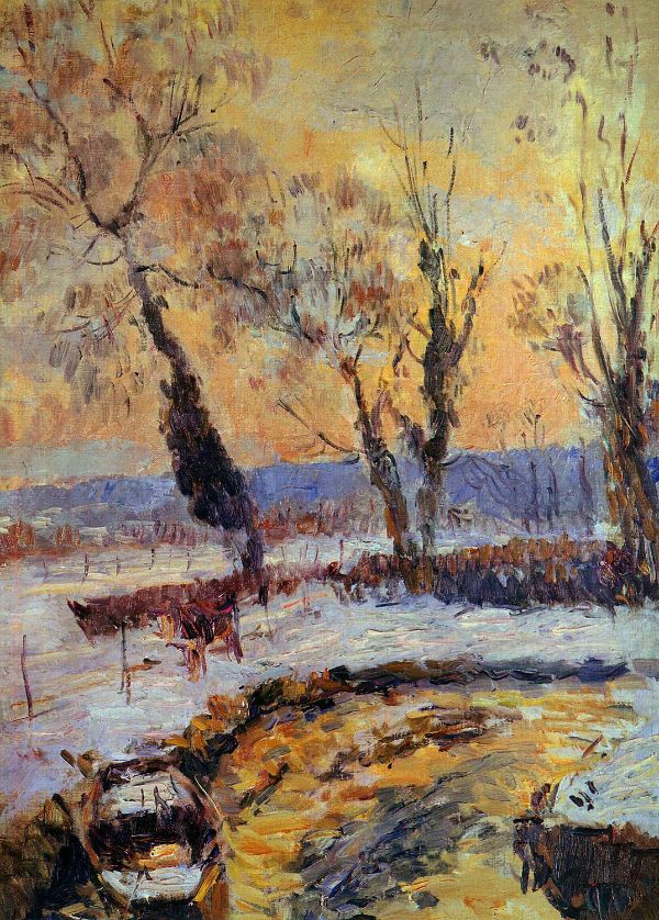 Snow at Sunset by Albert Lebourg | Oil Painting Reproduction