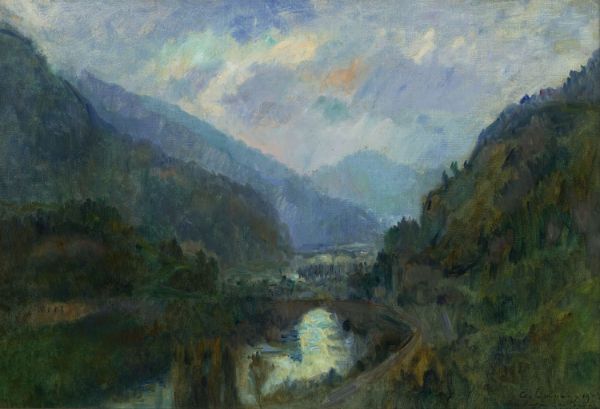 Sunset at Saint Maurice 1903 by Albert Lebourg | Oil Painting Reproduction