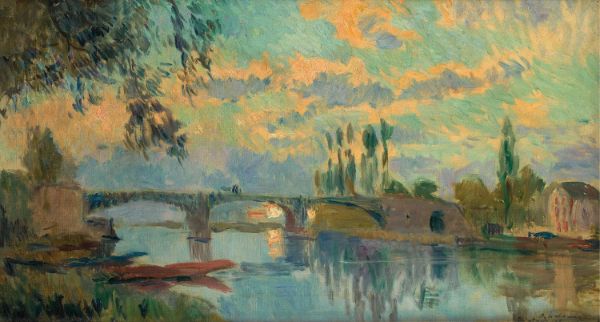 The Bridge of Chatou 1905 by Albert Lebourg | Oil Painting Reproduction