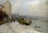 The Seine at Bas Meudon By Albert Lebourg