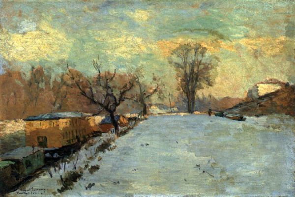 The Seine in Winter by Albert Lebourg | Oil Painting Reproduction