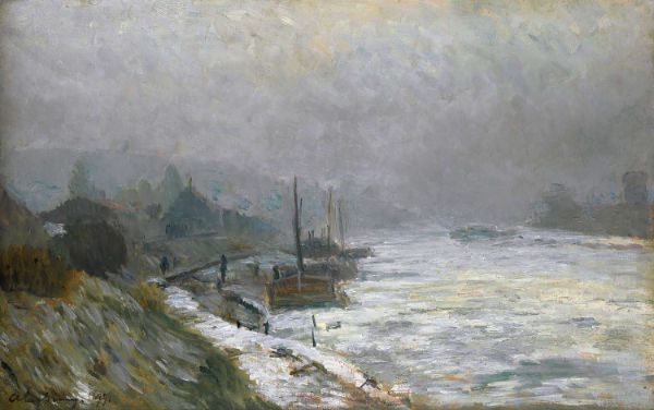 The Seine in Winter 1899 by Albert Lebourg | Oil Painting Reproduction