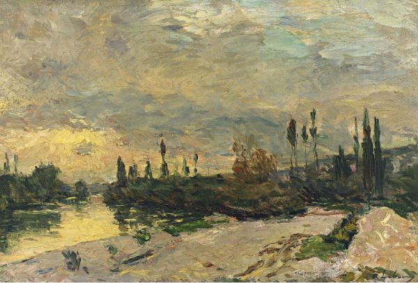 The Sunset at the Seine near Vetheuil | Oil Painting Reproduction