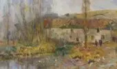 The Watermill in Normandie By Albert Lebourg