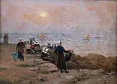 End of the Day on the Cornice of Concarneau By Alfred Guillou