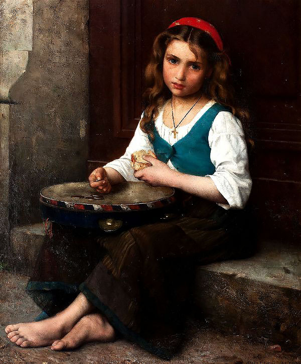 Peasant Girl by Alfred Guillou | Oil Painting Reproduction