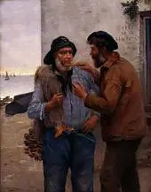 Sheltered from the Storm or Between Sailors By Alfred Guillou