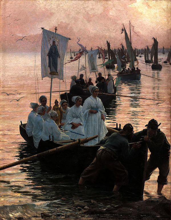 The Arrival of The Pardon of Sainte | Oil Painting Reproduction