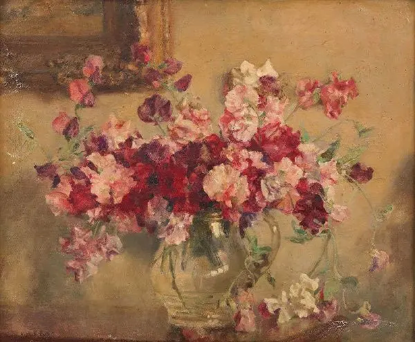 Still Life Sweet Pea By Alice Marian Ellen Bale