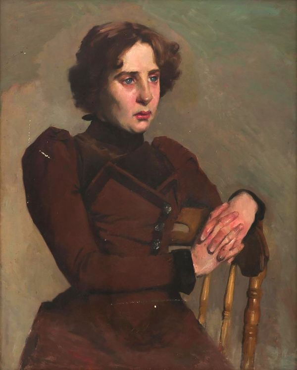The Sitter c1902 by Alice Marian Ellen Bale | Oil Painting Reproduction