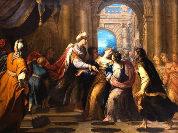 Esther in front of Assureus By Andrea Casali