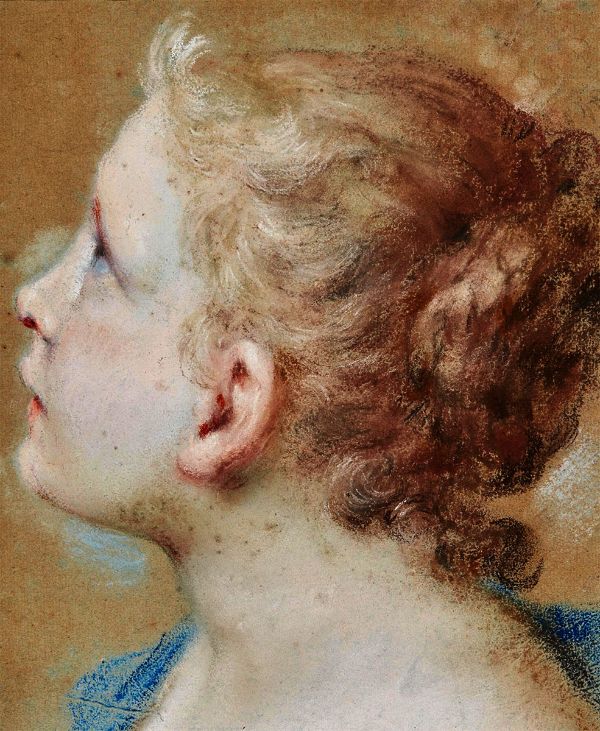 Head of a Young Girl in Profile | Oil Painting Reproduction