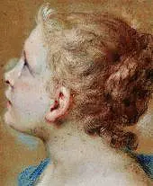 Head of a Young Girl in Profile By Andrea Casali