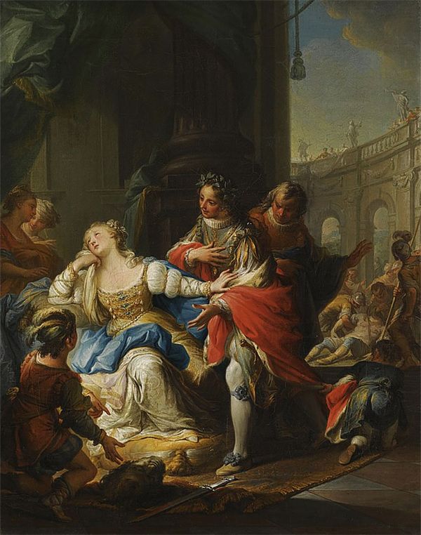The Empress Gunhilda 1763 by Andrea Casali | Oil Painting Reproduction