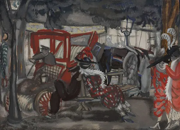 A Street in Paris By Boris Grigoriev
