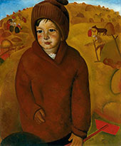 Boy at Harvest Time By Boris Grigoriev