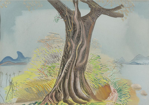 Tree Trunk by Boris Grigoriev | Oil Painting Reproduction