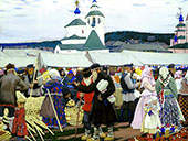 At The Fair 1906 By Boris Kustodiev