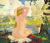 Bathing By Boris Kustodiev