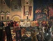 Easter Night By Boris Kustodiev