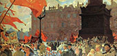 Festival of The II Congress of Comintern By Boris Kustodiev