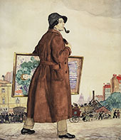 Isaak Brodsky 1920 By Boris Kustodiev